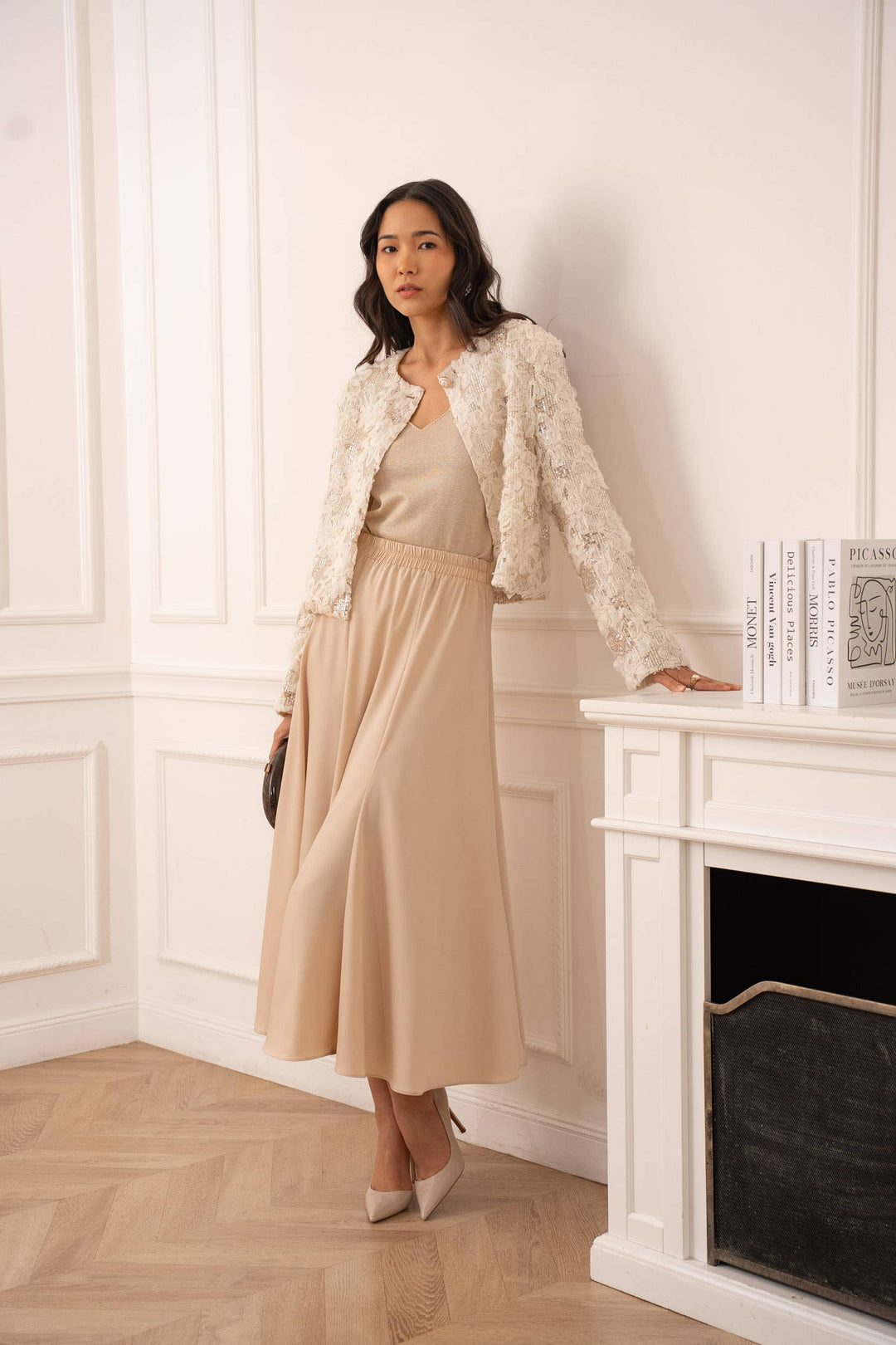 Valentine Skirt in Solid Satin