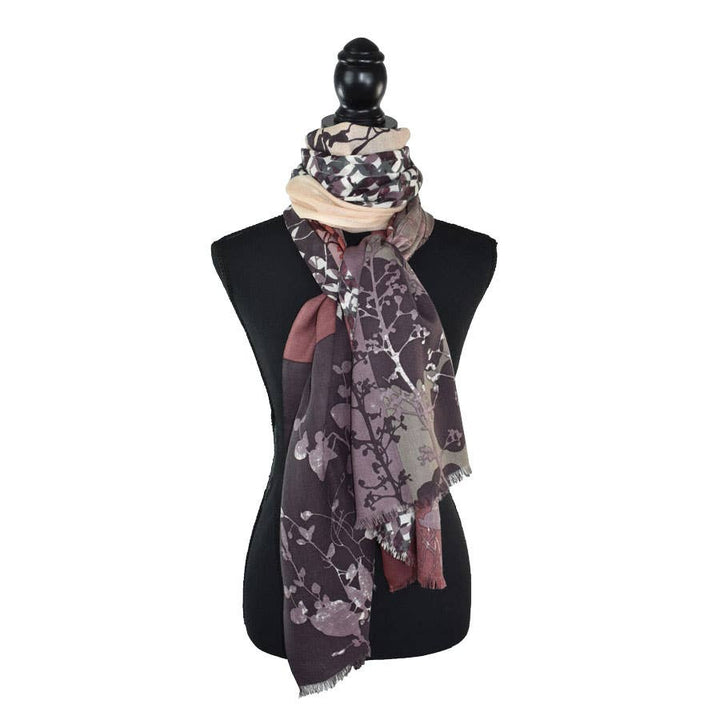 Kamila Mixed Motif Wool Scarf