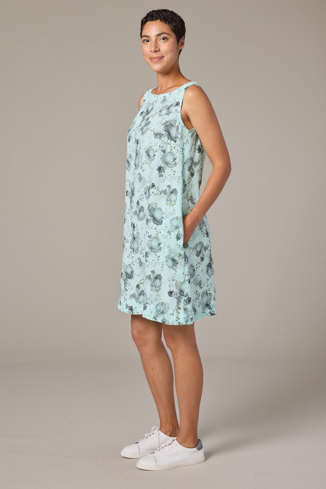 Hot Off The Press Printed Linen Dress