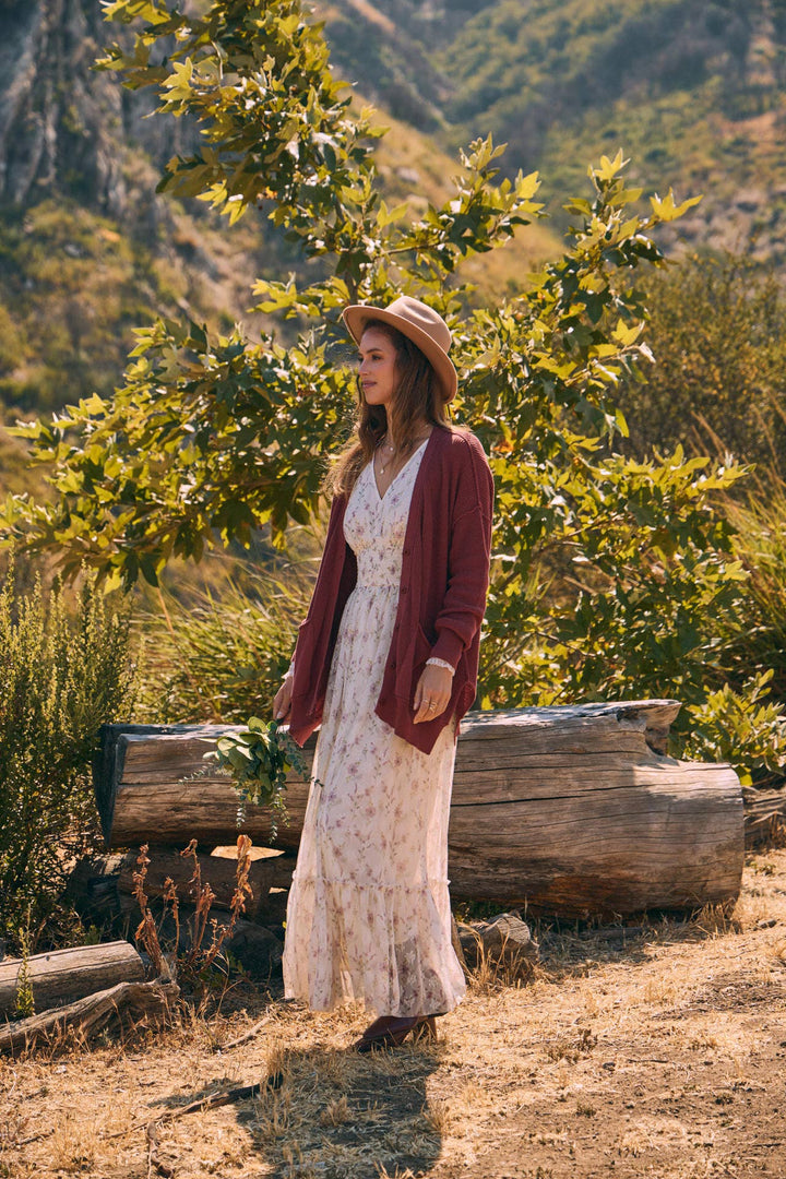 Dreamy Floral Mesh Maxi Dress With Smocked Waist