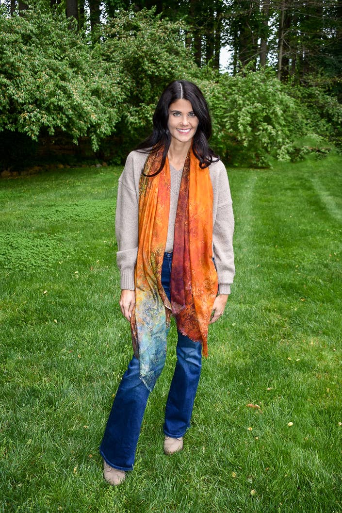 Agatha Painterly Abstract Scarf