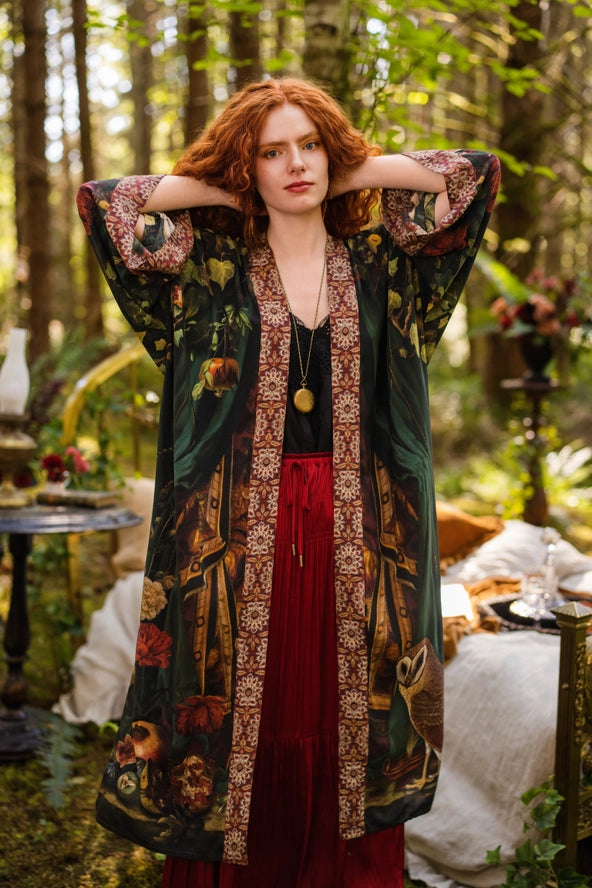 Solstice Opera Duster Kimono Robe ft. Persephone, Moon & Owl