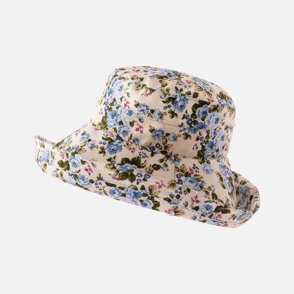 Large Brim Cotton Floral Hat