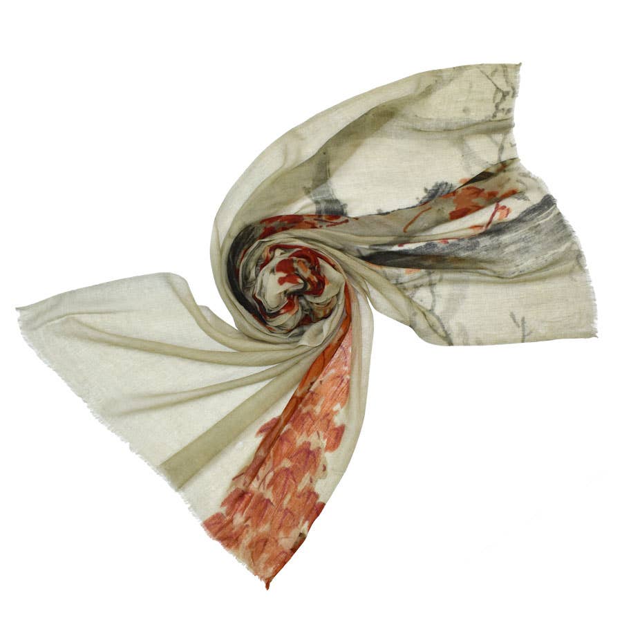 Oksana Autumnal Fine Wool Scarf
