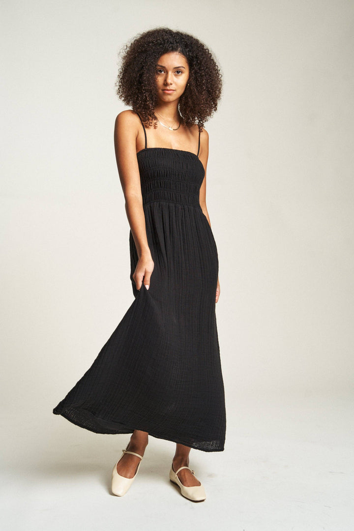 Maybrook Summer Maxi Dress, Black