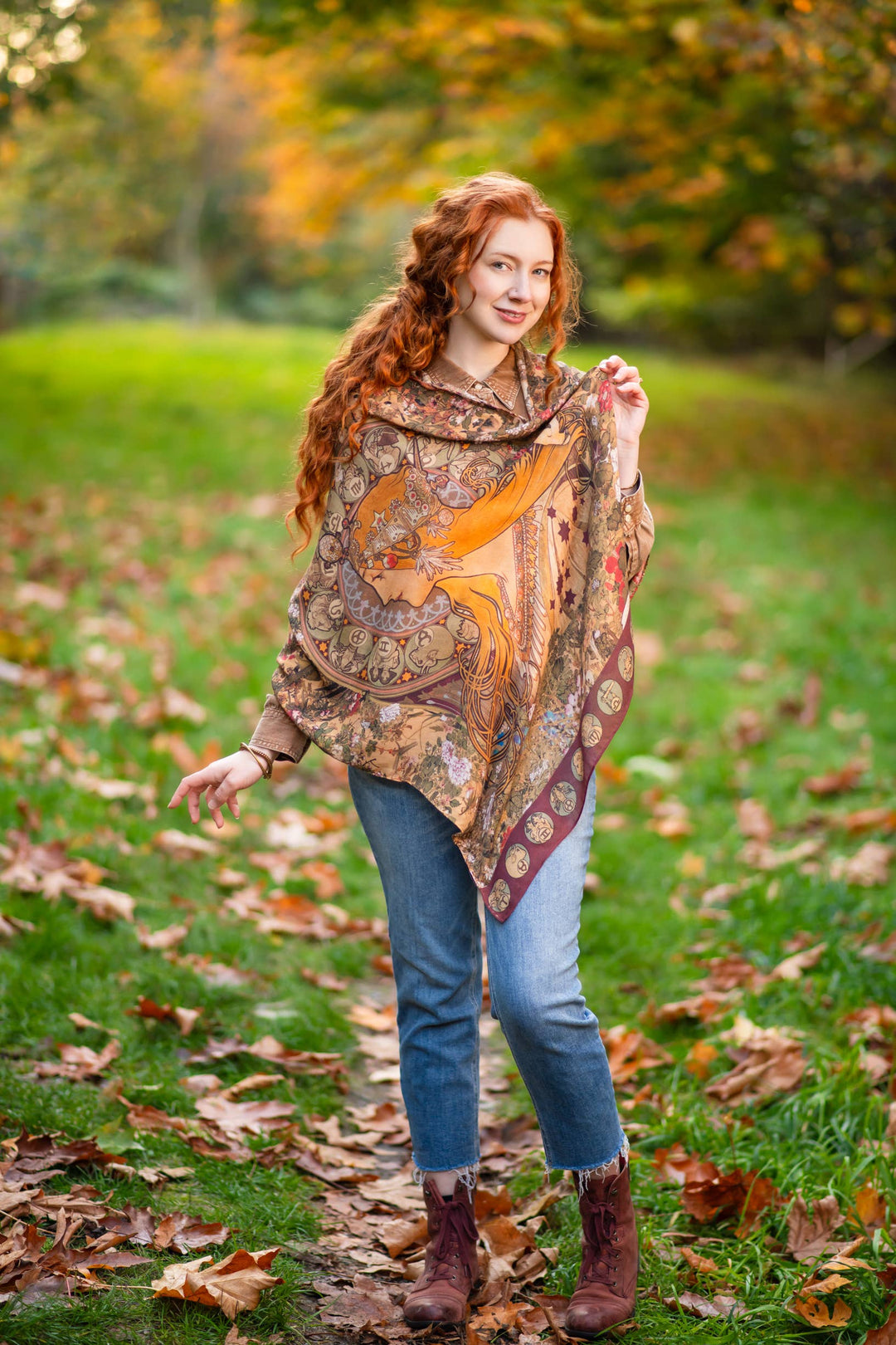 Dream Weaver Bohemian Scarf with Zodiac Signs