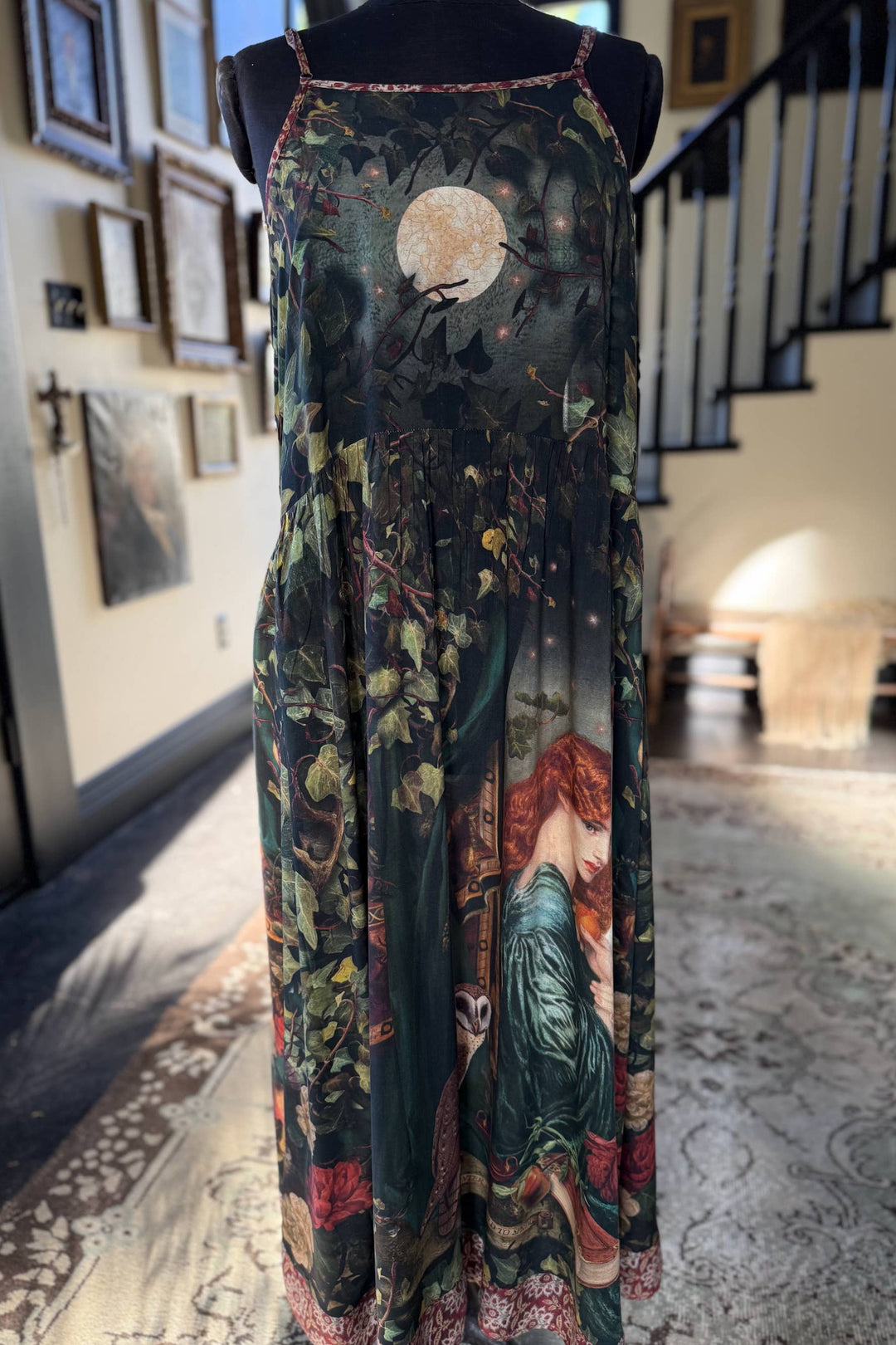 Solstice Bohéme Long Maxi Slip Dress w/ Persephone and Moon