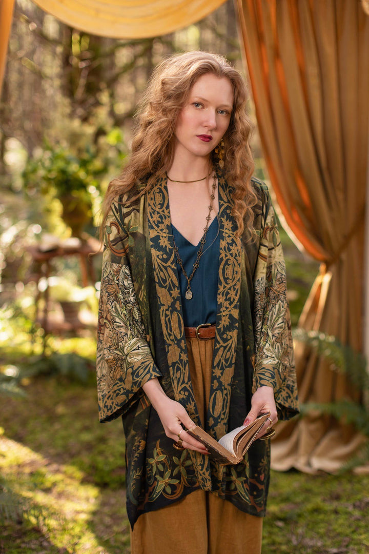 The Dawning Matineé (mid-length) duster w/ Ophelia & Fawns