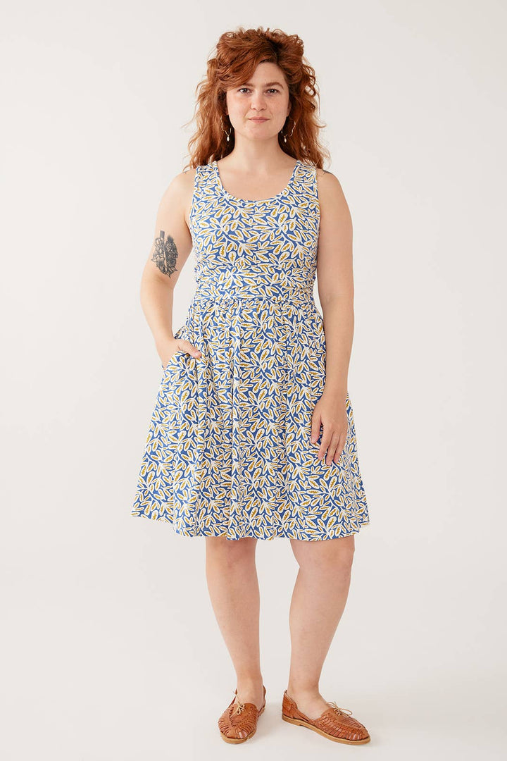 Asheville Dress Fern Beats Blue