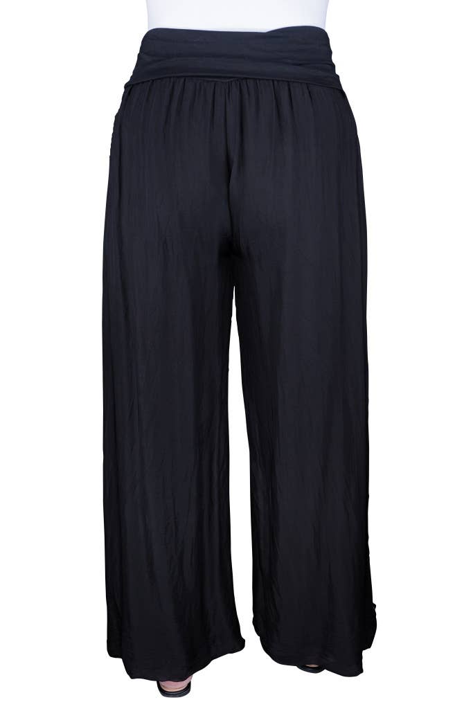 Mercedes Foldover Waist Silk Pant