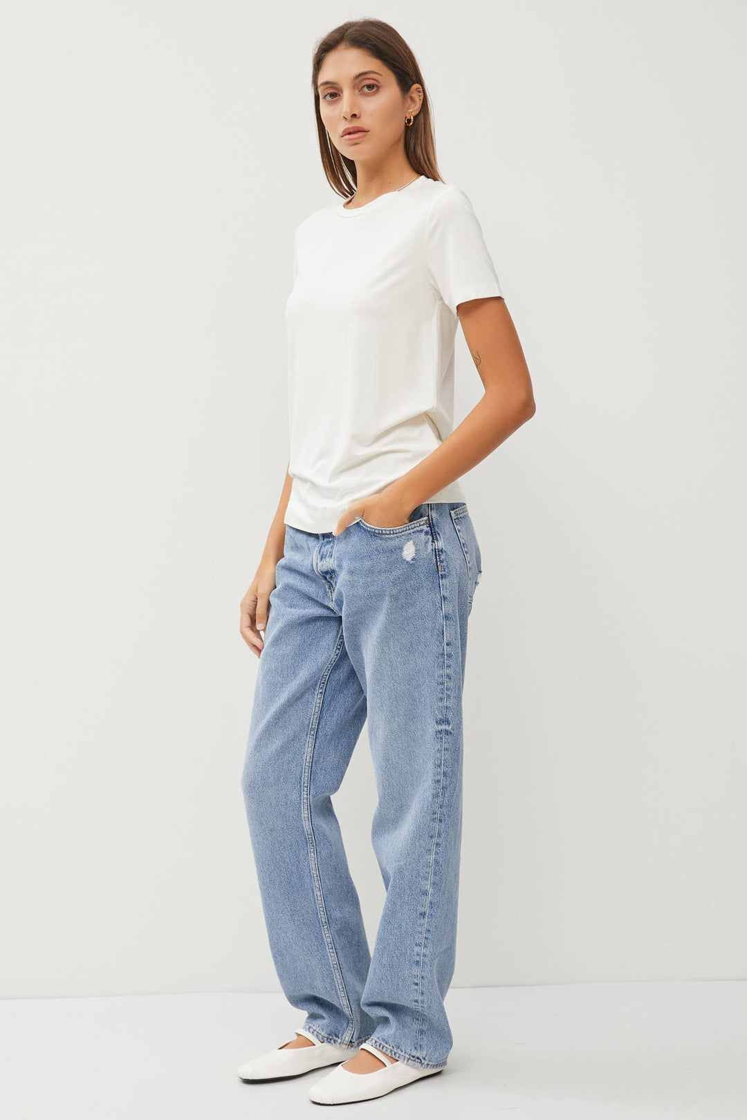 Bamboo/Modal Basic Round Neck T-Shirt