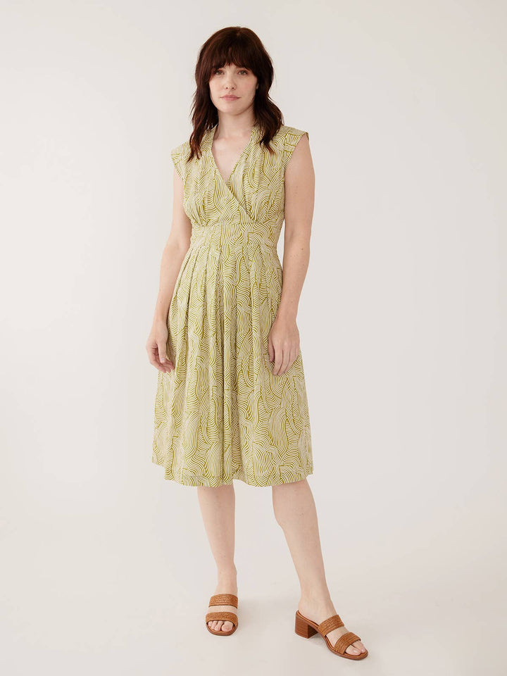 Lucille Dress Waves Green