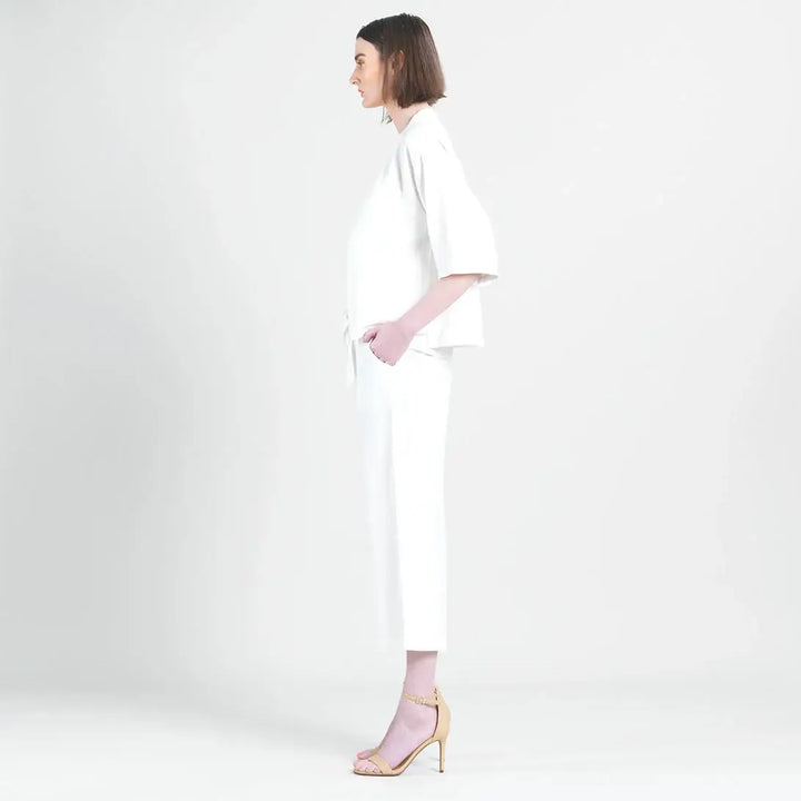 Linen Knit - Hi-Low Pocket Cardigan Jacket