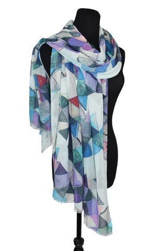 Quadratic Cotton Geo Scarf
