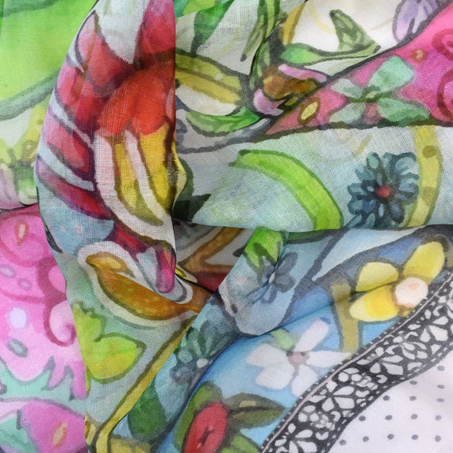 Aishani Whimsical Square Scarf