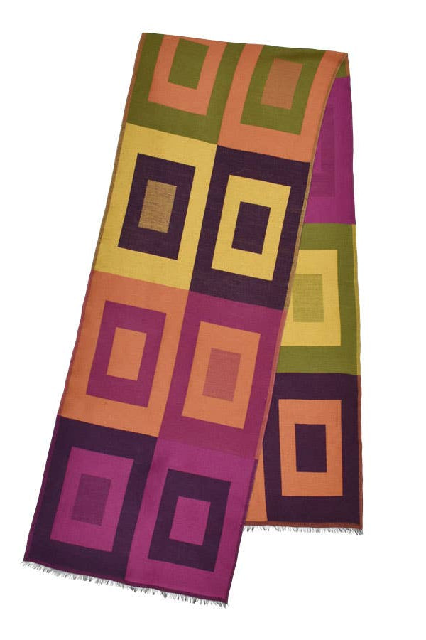 Grammy Woven Colorblock Narrow Scarf