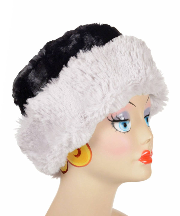 Cuffed Pillbox Hat in Enchanted Dreams Faux Furs