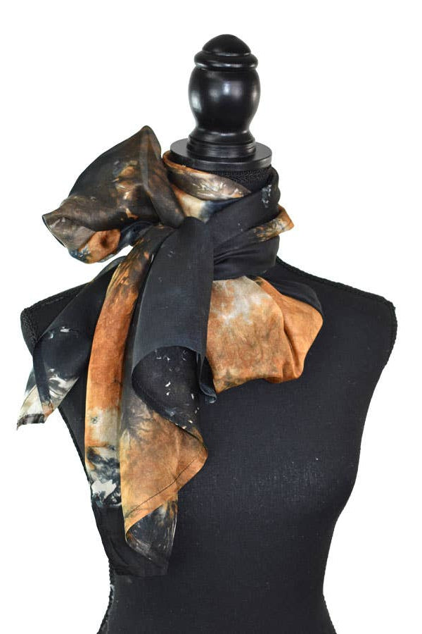 Calypso Tie Dyed Silk Scarf Handmade