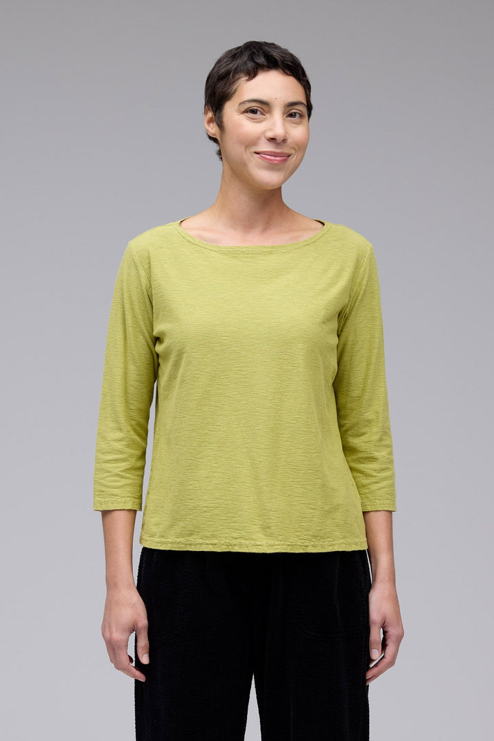 3/4 Sleeve Boatneck Tee