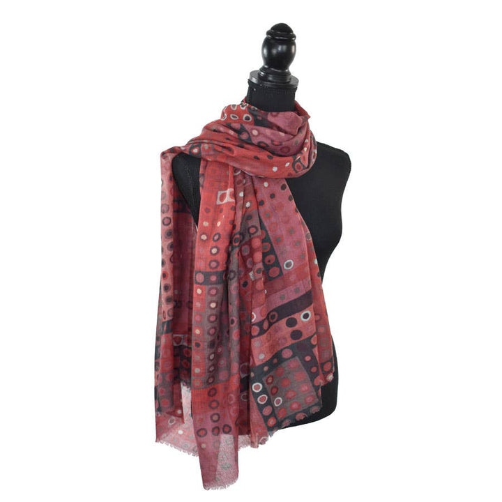 Speckled Wood Dotted Wool Scarf