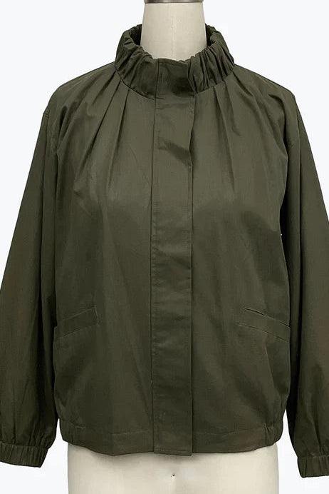 Solid Zip Up Jacket