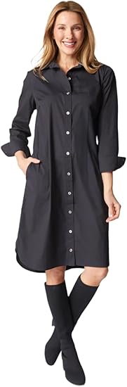 Perfect Travel Solid Cafe Midi Dress