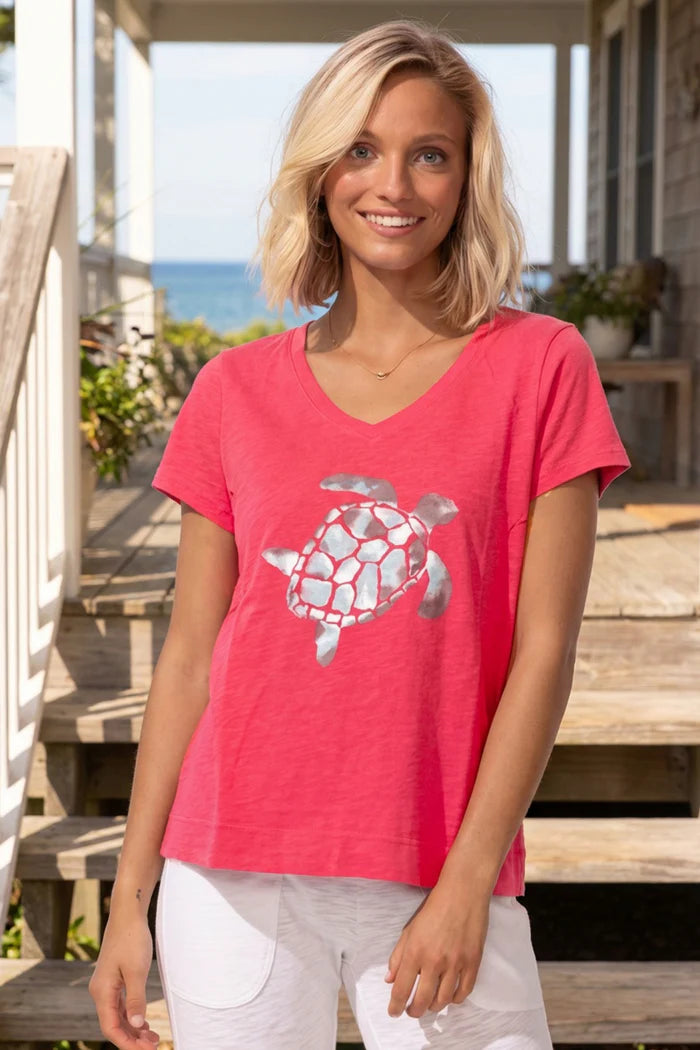 Destination Turtle V-Neck Tee