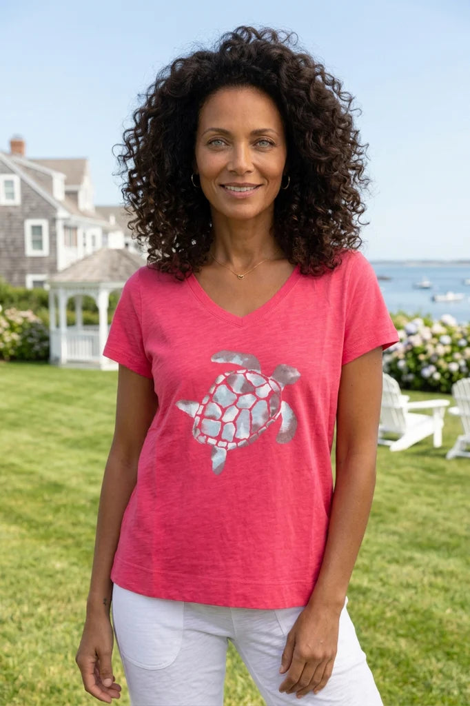 Destination Turtle V-Neck Tee