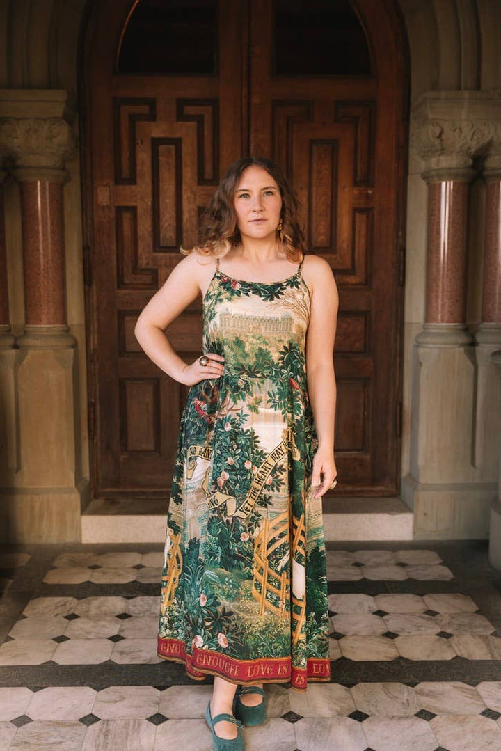 Wildheart Bohéme Long Maxi Slip Dress w/ Unicorn & Castle