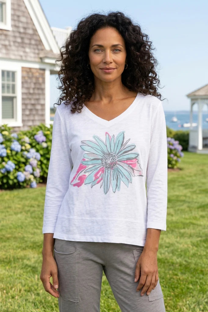 Destination Sunflower Easy V Tee