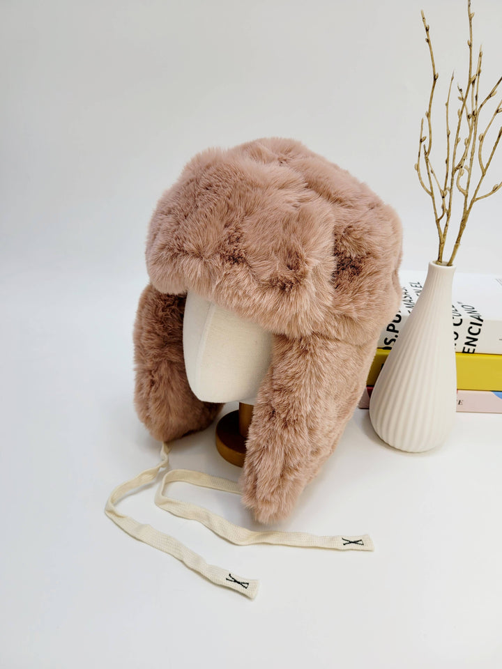 Faux Fur Trapper Hat with Ear Flap