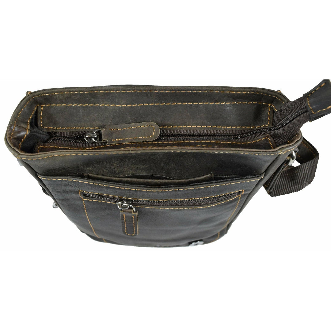 Leather Shoulder Bag Brown - Toronto