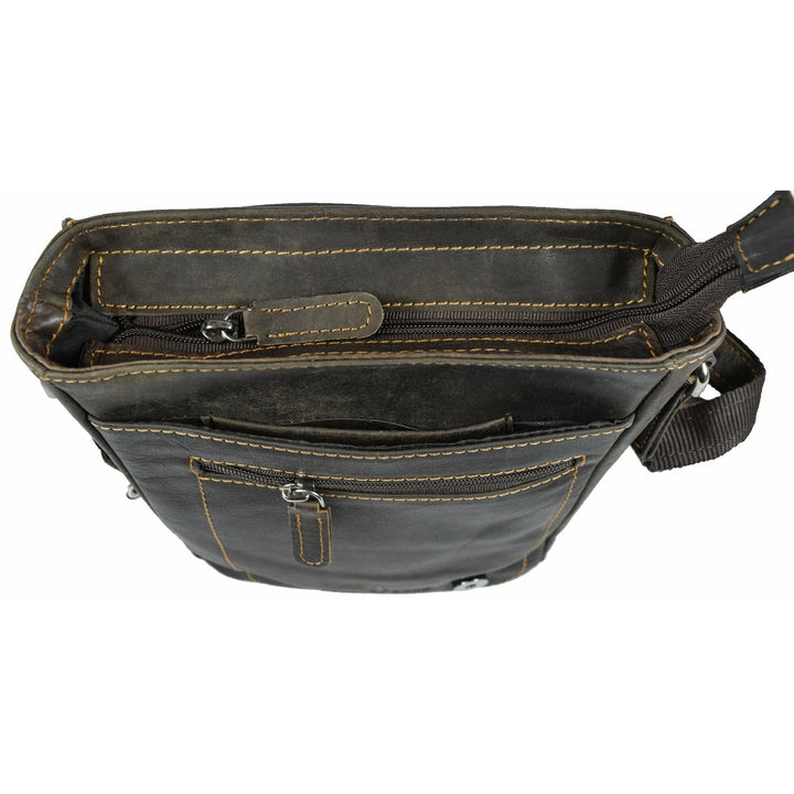 Leather Shoulder Bag Brown - Toronto
