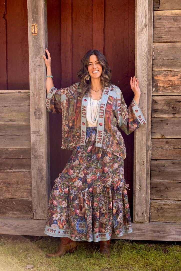 Love Language Atelier Skirt w/ Floral Print