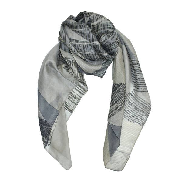 Beacon Geometric Silk Scarf