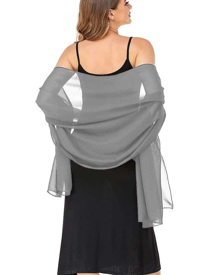 Chiffon Georgette Shawl Wedding Evening Silky Wrap