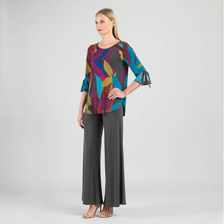 Multi Color Soft Knit Scoop Tunic