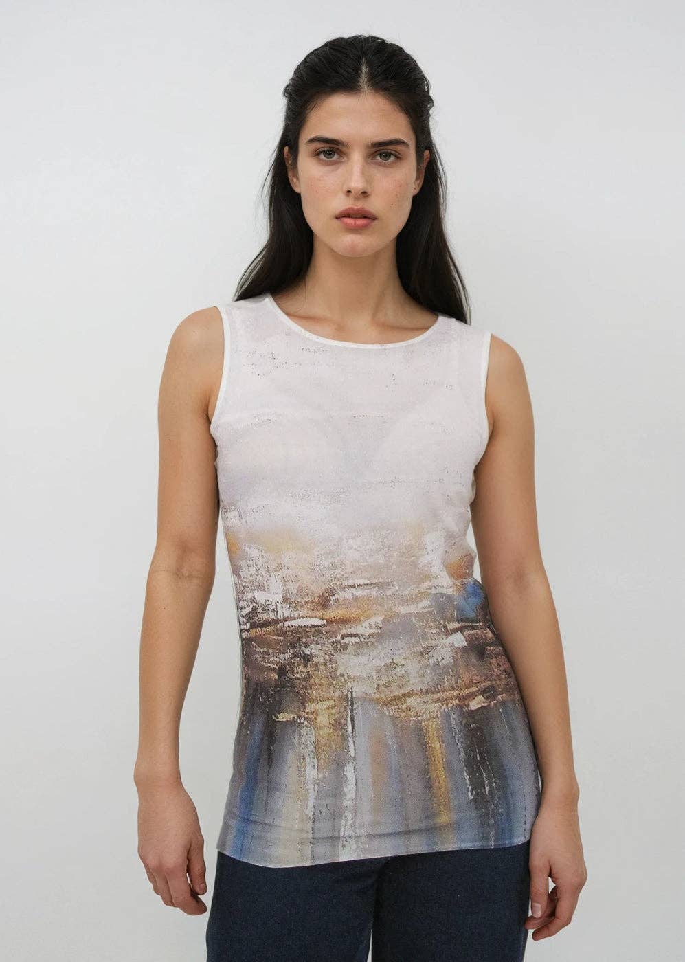 Florence Double Sheer Tank Top - Prints