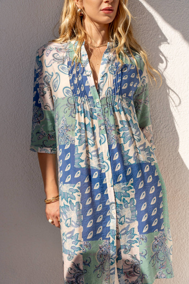 Palma Printed Shirt Dress in Silk Viscose