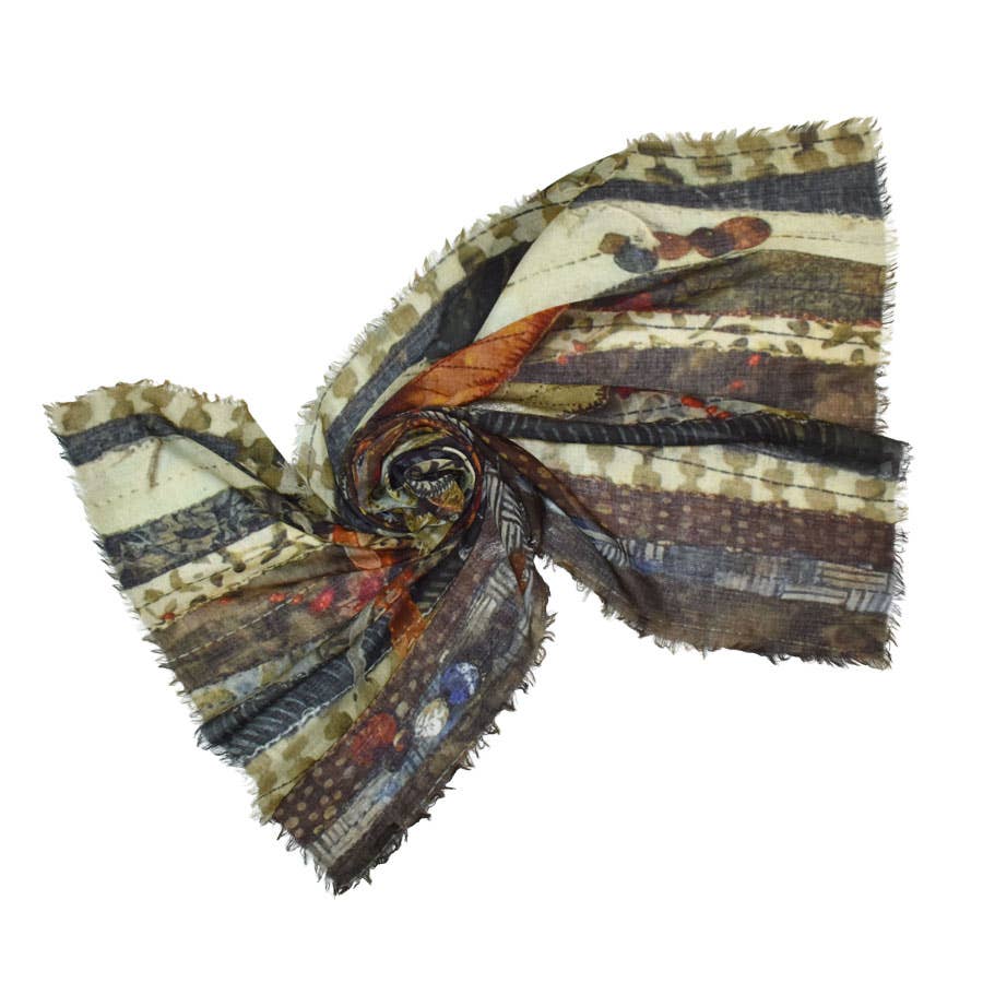 Montana Textured Autumn Collage Scarf
