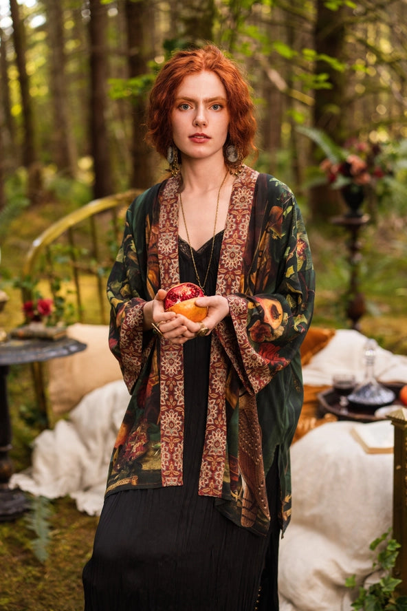 Solstice Matineé (mid-length) duster ft Persephone & Moon