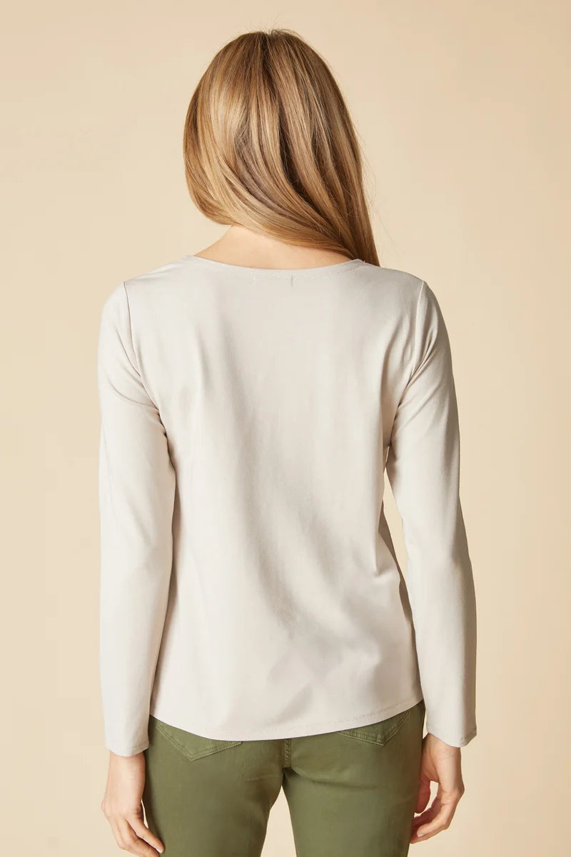 Core Travel Knit Solid Easy Long Sleeve Tee