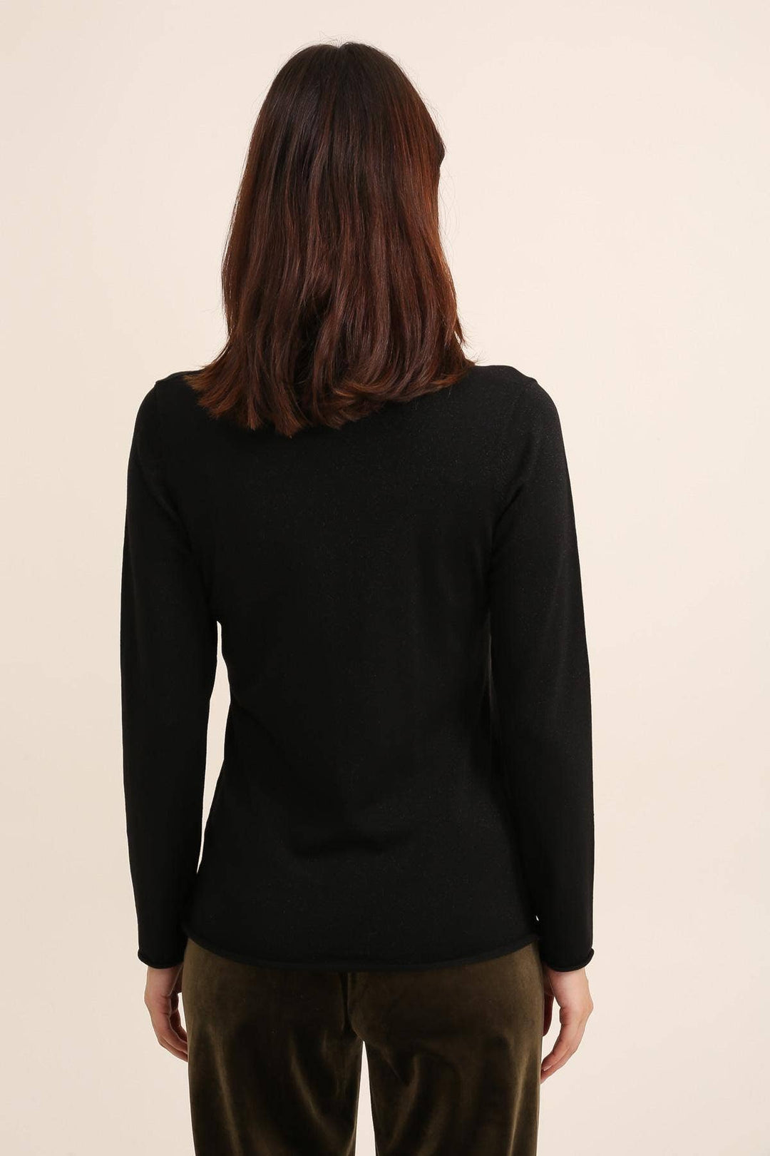 Tencel and Lurex V-neck Sweater