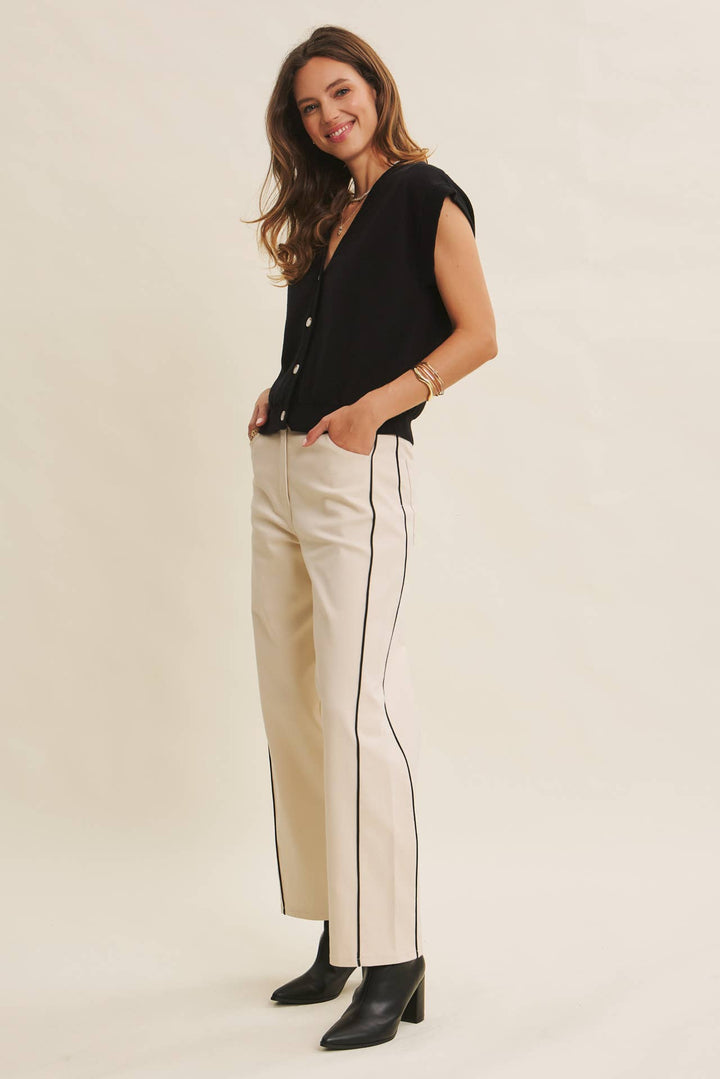 Multi-Way Versatility Soft Cotton Button-Down Sweater Vest