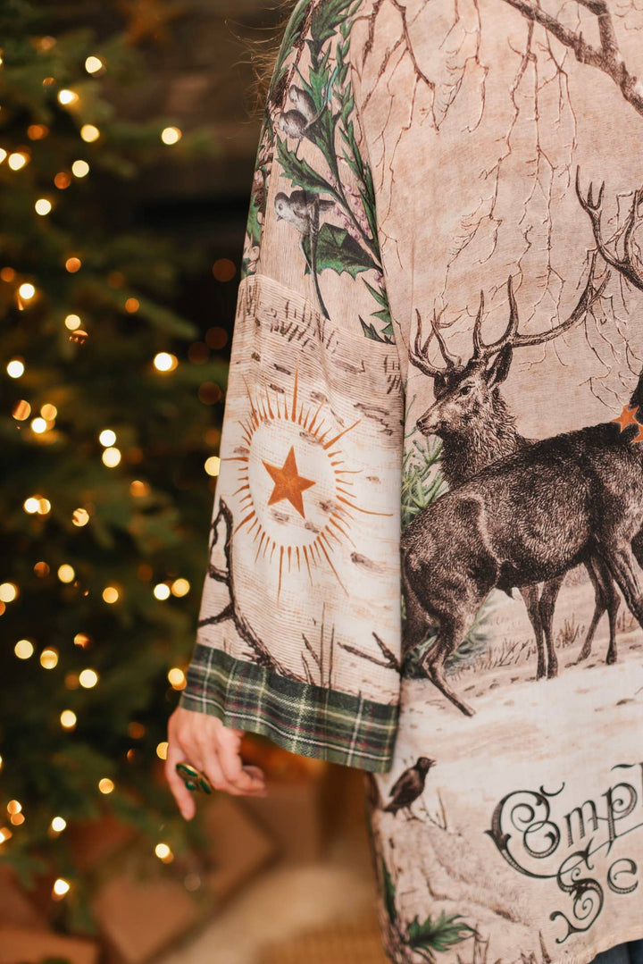 Winter Wish Christmas Matinée Duster Kimono