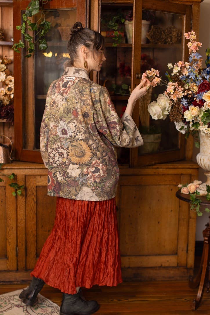 Golden Hour Fleece Cottage Cardigan Kimono Jacket