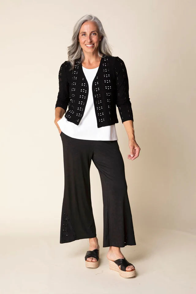 Eyelet Bloom Open Jacket