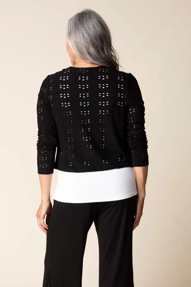 Eyelet Bloom Open Jacket