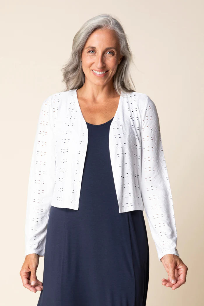 Eyelet Bloom Open Jacket