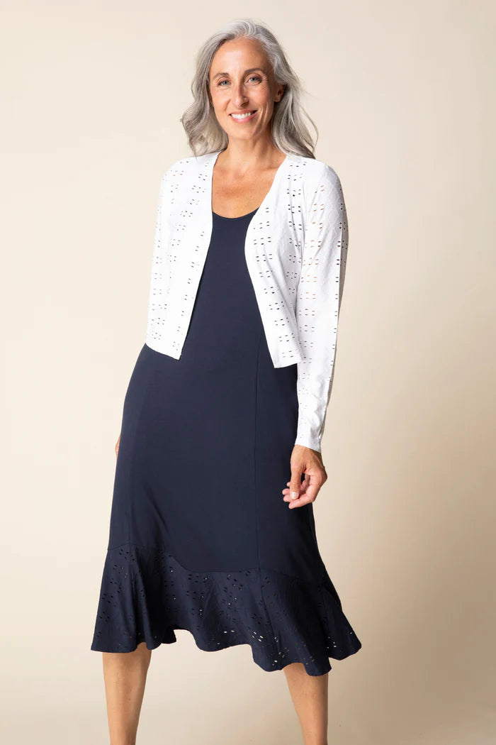 Eyelet Bloom Open Jacket